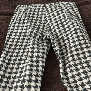 Houndstooth pull on pants - stretchy but more structured than leggings